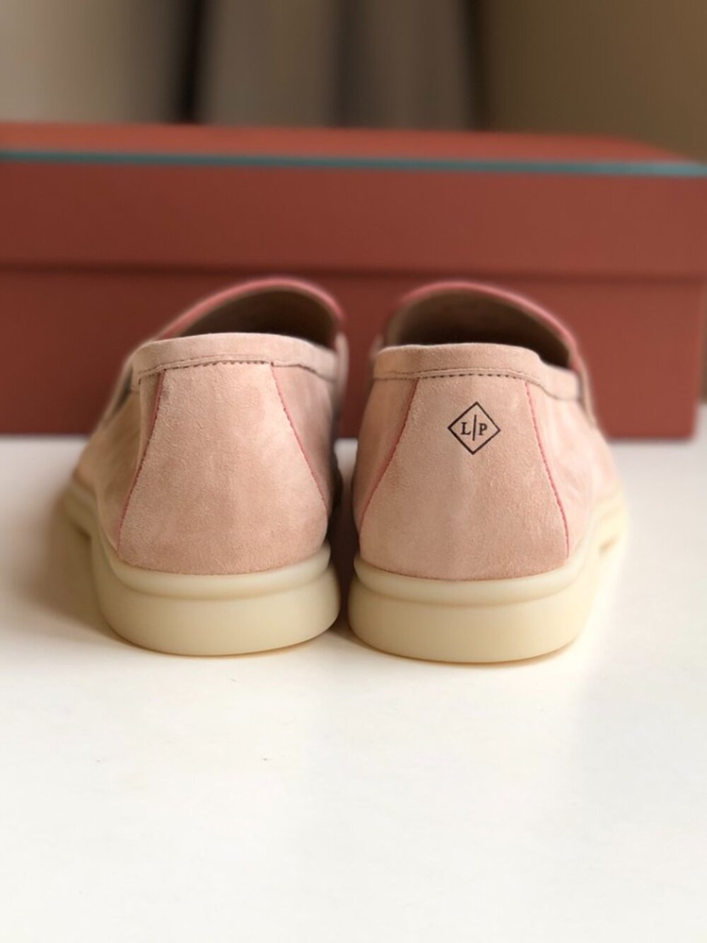 Loro Piana Sand Pink Stitched Loafers - Picture 5 of 8